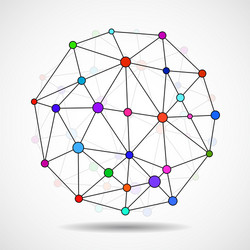 abstract wireframe globe sphere vector image