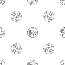 pluto planet pattern seamless vector image