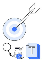 precision targeting with ai and data analysis vector image