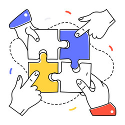 problem solving vector image
