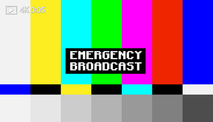 a classic emergency broadcast test pattern vector image