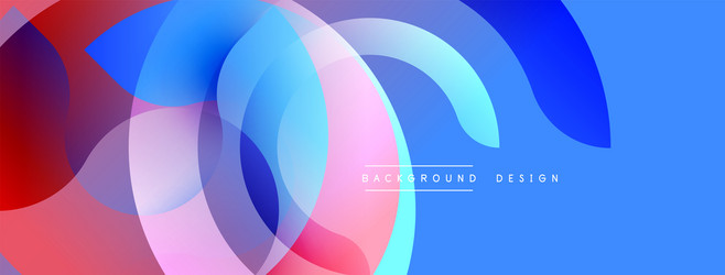 abstract colorful overlapping circles create vector image