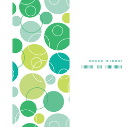 abstract green circles vertical frame vector image