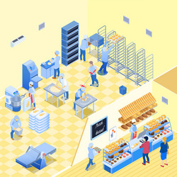 Bakery isometric banners Royalty Free Vector Image
