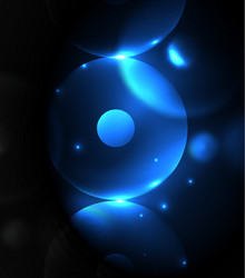 blurred glowing circles digital abstract vector