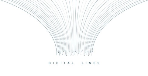 Futuristic web digital line pattern techno vector