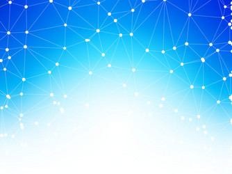 geometric blue background connection between dots vector image
