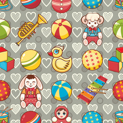 kid toy seamless pattern design element vector image