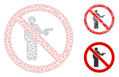 no gun using mesh carcass model vector image