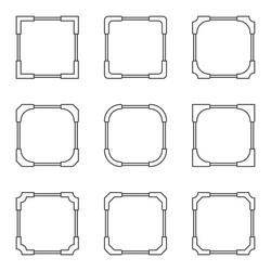 set of frames for the design game menu vector image