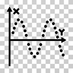 sine plot icon vector image