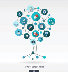 abstract medicine background growth tree concept vector image