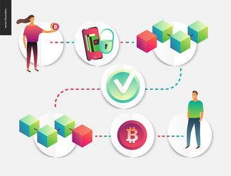 Blockchain Technology Overview vector image