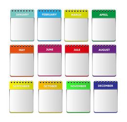 calendar with name months without vector image