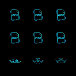 file type files documents eps icons set vector image