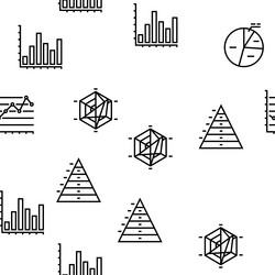 graph for analyzing and research seamless vector image