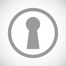 grey keyhole sign icon vector