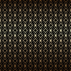 linear gold art deco simple seamless pattern vector image