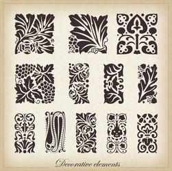 Set calligraphic design elements vector