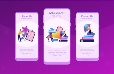 top-ranking app interface template vector image