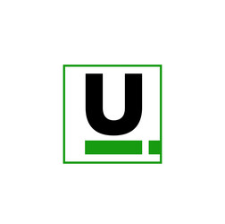 ui brand name initial letters icon monogram vector image
