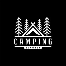 vintage camping and outdoor adventure emblems Vector Image