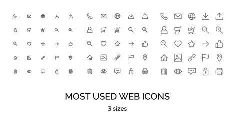Web UI Icon Set - Modern & Minimal Vector Image