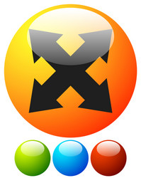 4-way arrow as expand resize adjustment alignment vector image