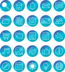 basic ui icon set vector image