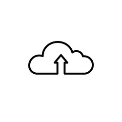 cloud upload icon ideal for online storage vector image