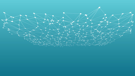 connected lines and dots digital technology 3d vector image