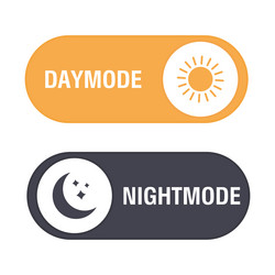 Daymode and nightmode switch button light vector