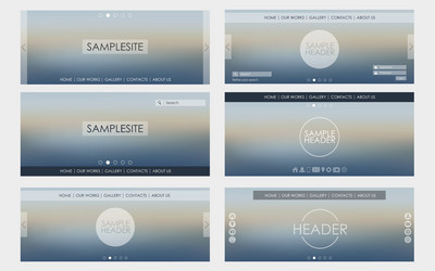 header design for web site vector image