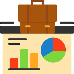 presentation flat style icon design vector image