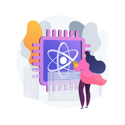 quantum computing abstract concept vector image