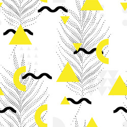 seamless geometric pattern with geometrical shapes vector image