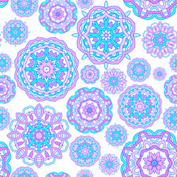 Seamless pattern made from abstract mandalas vector