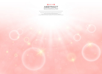 abstract sunny day with clouds background on pink vector image