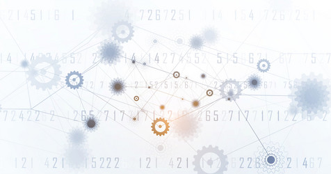 abstract technology particle virtual molecule vector image
