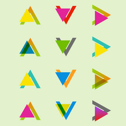 Arrow sign icon set design eps10 vector