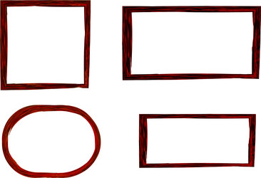 black red colorful scratch scribble frames vector image