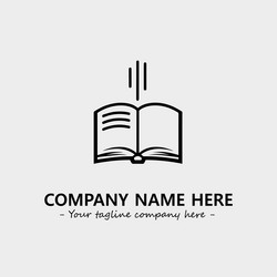 book black and white for logo company image vector image