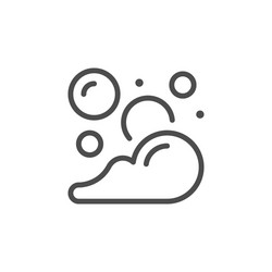 bubbles and foam line outline icon vector image
