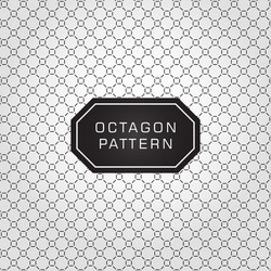 geometric octagon line pattern background vector image