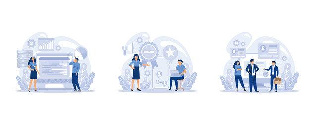 it profession set programmer write software vector image