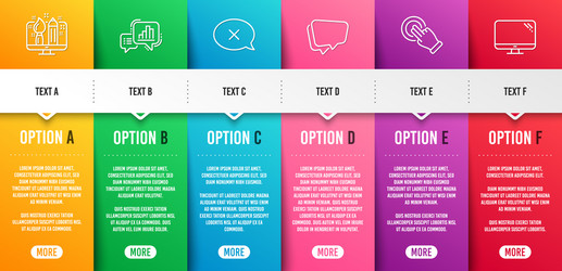 touchscreen gesture speech bubble and graph chart vector image