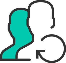 user icon design interaction vector image