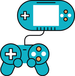 video game control with display handle icon vector image