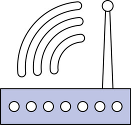 wifi internet router vector image