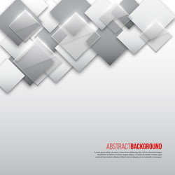 Abstract square background with grey white vector